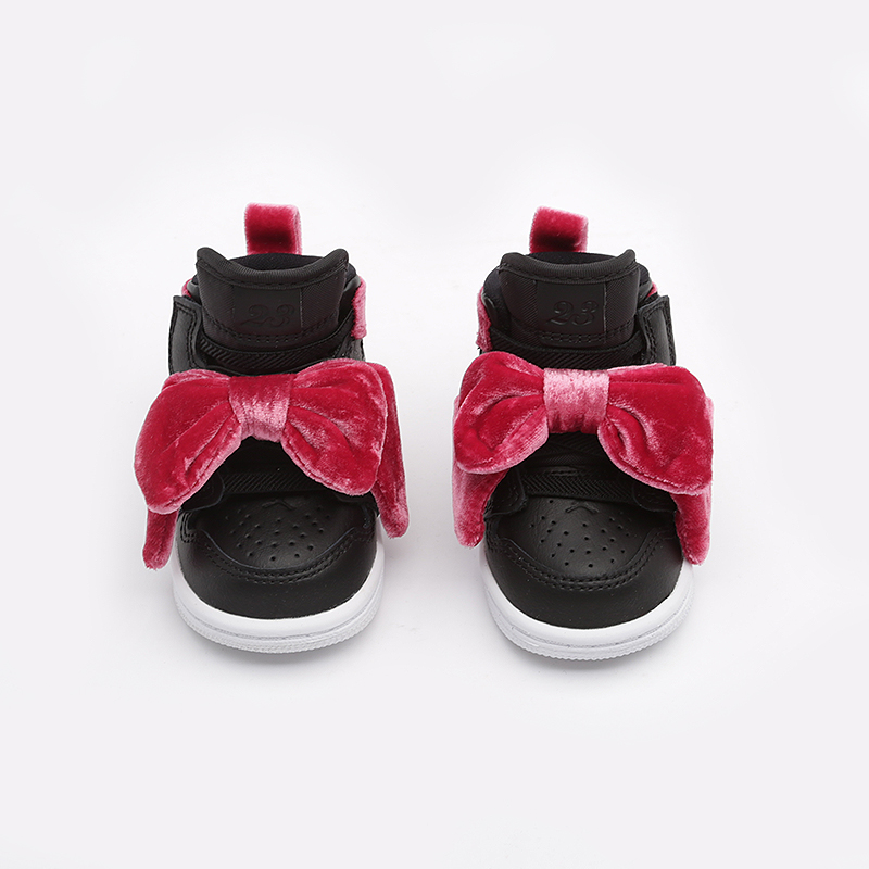 детские черные кроссовки Jordan 1 Mid Bow TD CK5679-006 - цена, описание, фото 3